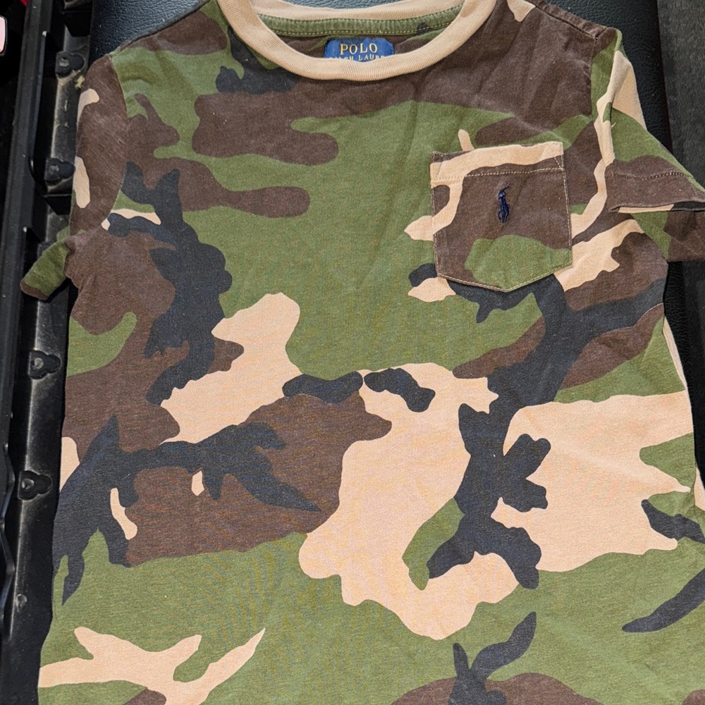 Polo by Ralph Lauren Kids Camo Tee - Green, Brown, and Tan